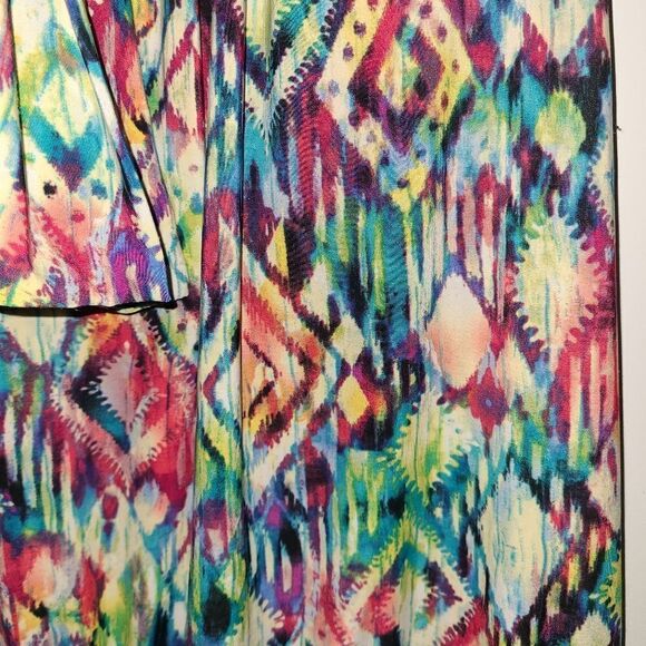 Jason Maxwell Tie Neck Watercolor Blouse - Picture 8 of 13